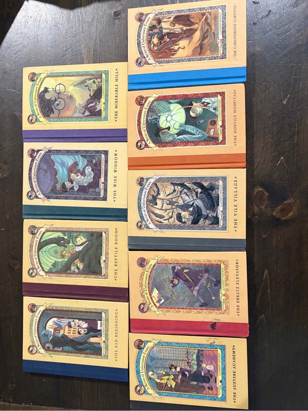 A Series of Unfortunate Events Hardcover Book Set Volumes 1-9